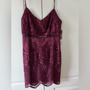 Burgundy Gianni Embroidery GUESS Dress